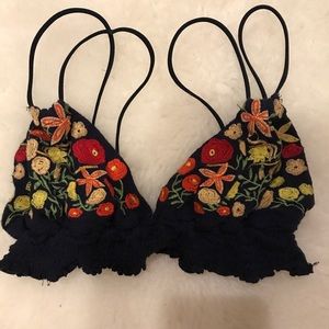 Embroidered Floral bralette